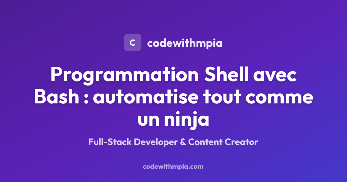 Programmation Shell avec Bash : automatise tout comme un ninja ...